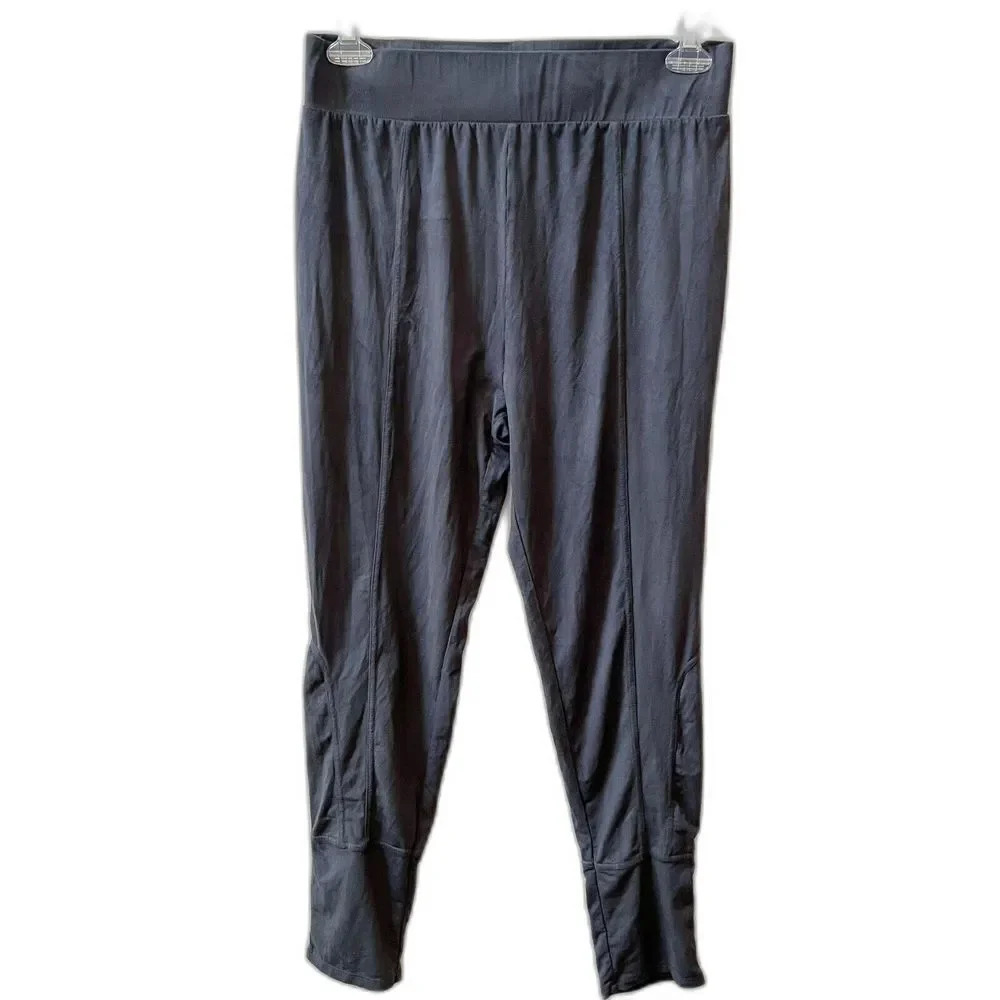 Soft Surroundings Dark Gray Faux Suede Leggings Womens Large Stretch Jogger